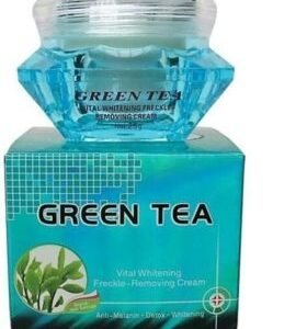 Feique Green Tea Vital Whitening Freckle Wrinkle Removing Cream Feique Grenn Tea Whitening Cream is an up-to-date green tea formula to improve skin texture quickly. It helps to stimulate cellular renewal, dissolve melanin accumulated, and eliminate various spots and scara. It makes skin supple, smooth and acne-free. Key Ingredients Green tea extract, tea polyphenol, algae extract, arbutin, aloe juice. How to use Apply this cream evenly over face and neck area in the circular motion. Massage this cream to be absorbed well and avoid touch with the eye area.