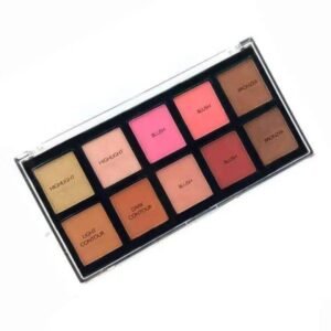 Chanlanya 10 Color Highlighter, Blush, Contour and Bronzer Palette